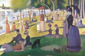 Seurat, Sunday Afternoon on the Island of La Grande Jatte Extended palette, strong saturation Cézanne, Woman in a Green Hat Limited palette, weak saturation Painting: A & I, St.