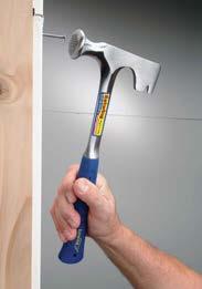 DRYWALL The Drywall hammer has a bonded and moulded Shock Reduction Grip which offers the utmost in both comfort and durability, while reducing vibrations caused by impact.