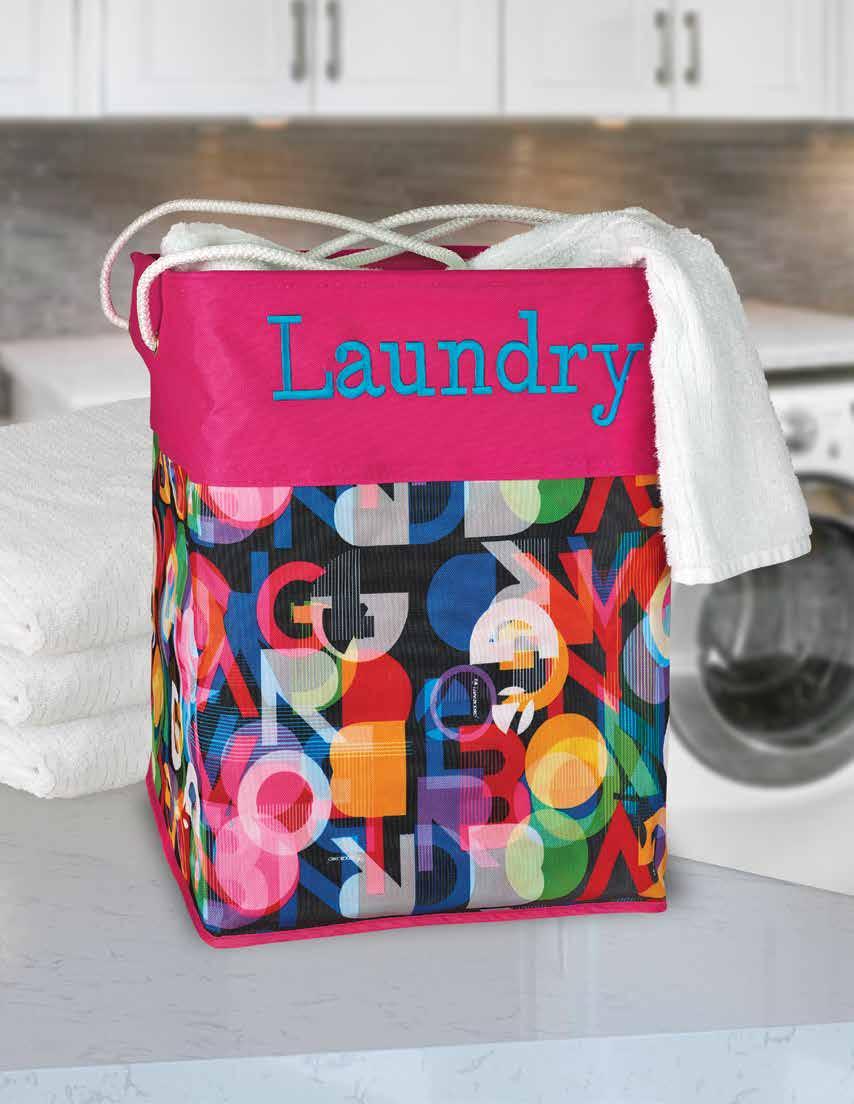 laundry is a breeze 9331 9331 SELF-STANDING LAUNDRY BAG Bolsa de Lavandería Durable colorful canvas.