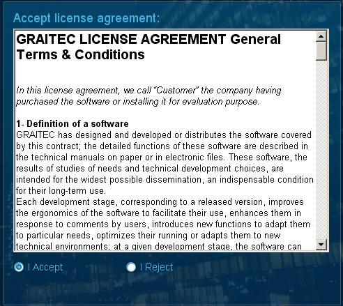 5. Read the license agreement. Click I accept to agree to the specified terms and click Next to continue. Figure 8: License agreement 6.