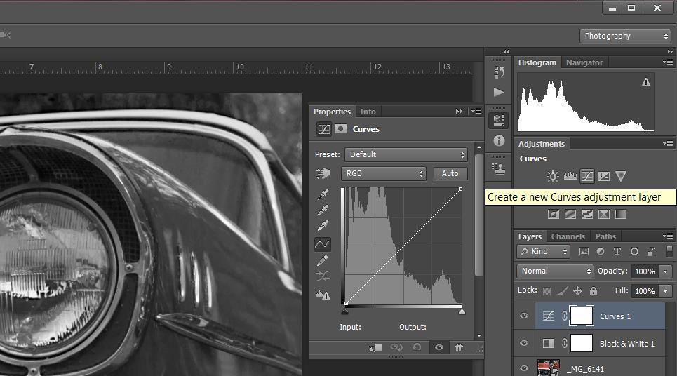 16. Create a Curves adjustment layer by clicking on the curves button.