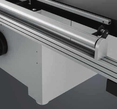 Simply rotate the fence just below the machine table level. Flipping Narrow parts are cut easier and safer with a tilted rip ruler. After flipping it is only 10 mm high.