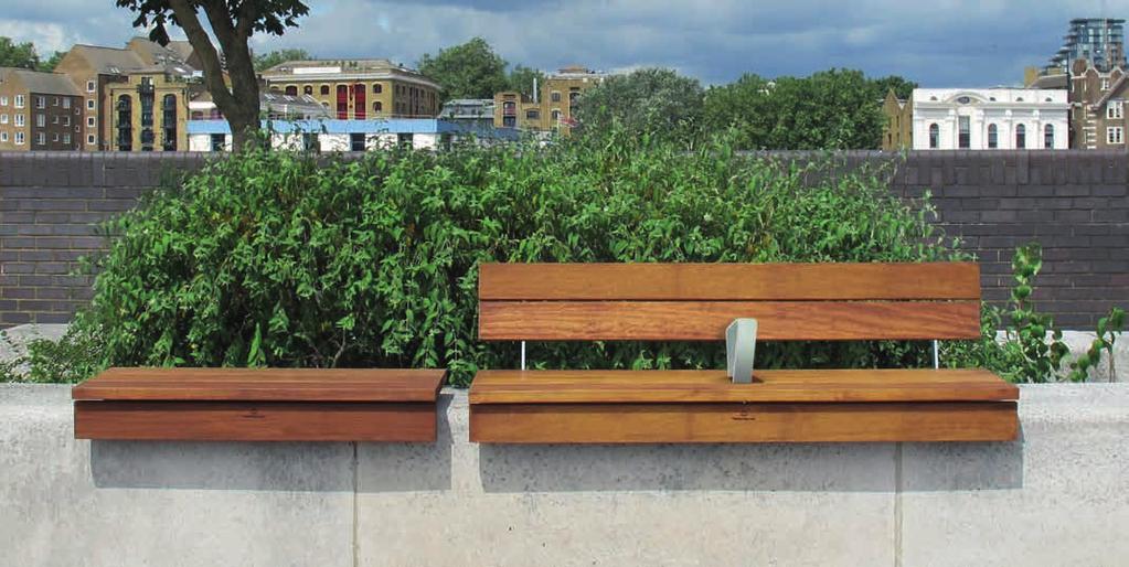 LAPA GABION SEATING RANGE Optional armrests Armrests are a valuable aid for less able-bodied people to lower themselves onto or alight from a seat, and are also useful in discouraging anti-social