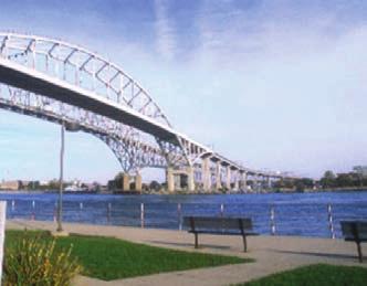 Enjoy the many freshwater boardwalks that overlook the St. Clair River and provide an excellent view of passing freighters and ice flows.
