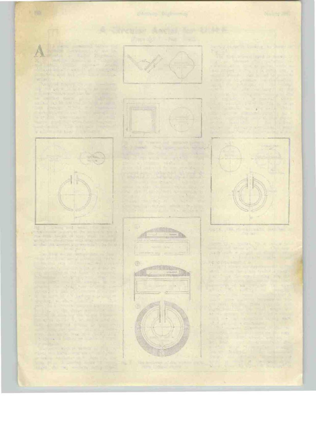 I 432 Electronic Engineering Mai:ch, 1943 A Circular Aerial for (From Q.S.T.-Nov. 1942) AT a paper presented before the Summer Convention of the Institution of Radio Engineers, M. W.