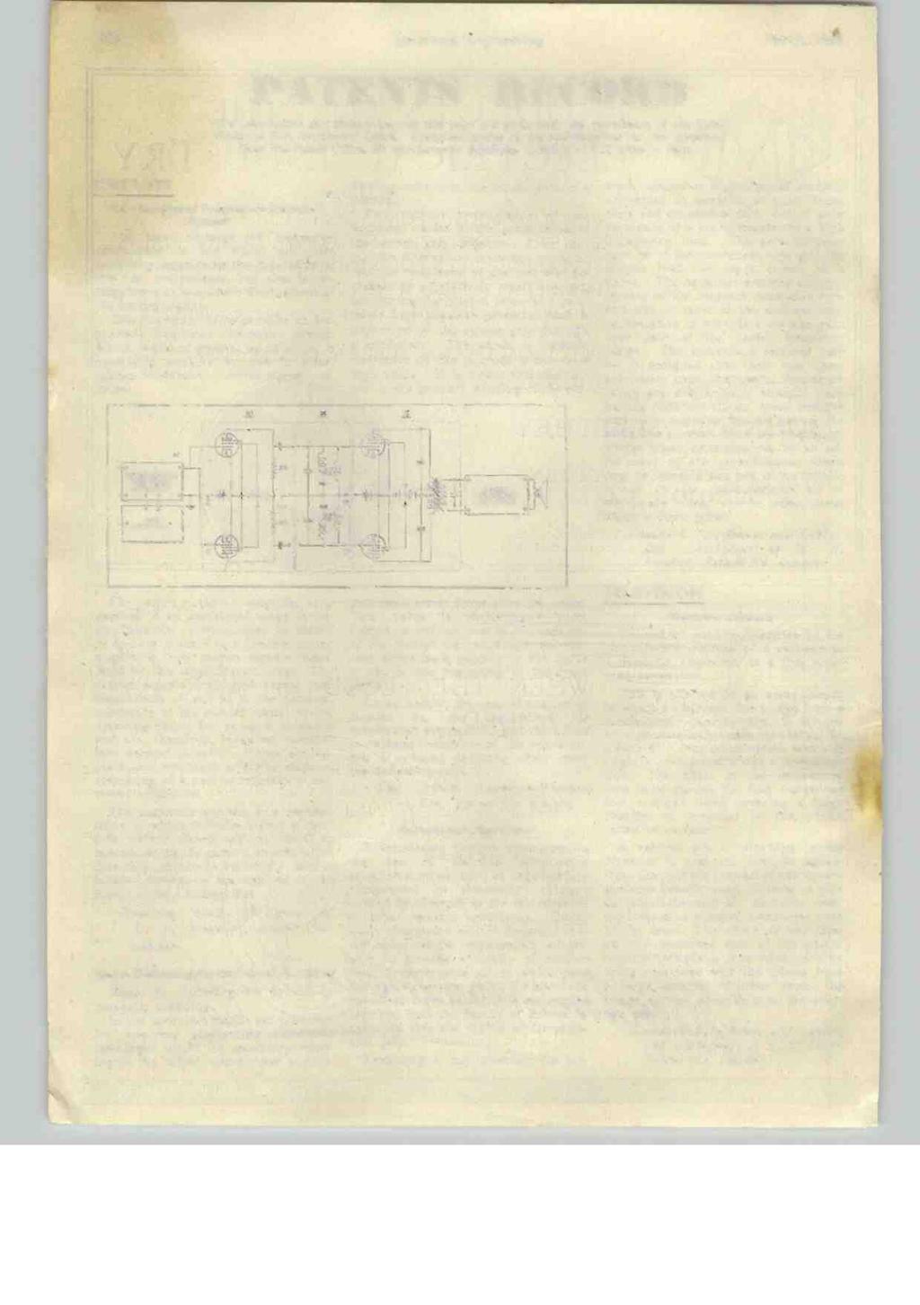 440 Electronic Engineering March, 19443 PATENTS RECORD CIRCUITS The information and illustrations on this page are given with the permission of the Controller of H.M. Stationery Office.