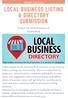 LOCAL BUSINESS LISTING & DIRECTORY SUBMISSION