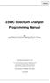 2399C Spectrum Analyzer Programming Manual