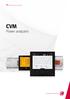 Measurement and Control CVM. Power analyzers. Technology for energy efficiency