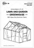 LAWN AND GARDEN GREENHOUSE