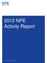 2012 NPE Activity Report