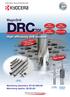 DRC type. MagicDrill. High efficiency drill module. New lineup. Machining diameters: Ø7.94-Ø20.99 Machining depths: 3D,5D,8D. High efficiency.