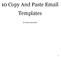 10 Copy And Paste  Templates. By James Canzanella