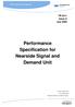 Performance Specification for Nearside Signal and Demand Unit