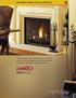 The first louverless direct-vent fireplace from Lennox with a classic masonry-built appearance and tall opening that accentuates a superb log set and