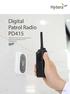 Digital Patrol Radio PD415
