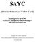 SAYC. [Standard American Yellow Card] Including SAYC of ACBL, SA-YC.OK and optional bids of OKbridge, and color convention card