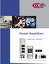 Power Amplifiers. Power with Precision