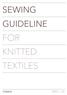 SEWING GUIDELINE FOR KNITTED TEXTILES
