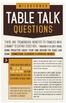TABLE TALK QUESTIONS THERE ARE TREMENDOUS BENEFITS TO FAMILIES WHO COMMIT TO EATING TOGETHER. // THOUGH IT IS JUST FOOD,