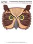 Freestanding Appliqué Owl Mask