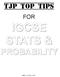 TJP TOP TIPS FOR IGCSE STATS & PROBABILITY