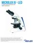 Microlux IV - LED COMPOUND MICROSCOPE USER S MANUAL