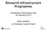Research Infrastructure Programme