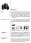 Digital Cameras. Consumer and Prosumer
