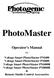 PhotoMaster. Operator s Manual. For
