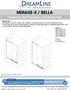 MIRAGE-X / BELLA SHOWER AND TUB DOOR INSTALLATION INSTRUCTIONS