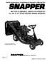 Safety Instructions, Installation & Operator's Manual For. # CLAMSHELL GRASS CA TCHER KIT For 28 & 33 REAR ENGINE RIDING MOWERS