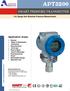APT3200 SMART PRESSURE TRANSMITTER. Application Areas: For Gauge And Absolute Pressure Measurement