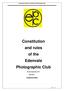 Constitution and rules of the Edenvale Photographic Club
