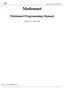 TPM. Motionnet Programming Manual. Motionnet. Version: V A20. Part No.: 81-16MENT0-014