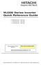 WJ200 Series Inverter Quick Reference Guide