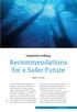 Recommendations for a Safer Future