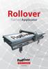 Rollover. Flatbed Applicator. The Art of Laminating.