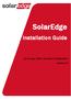 SolarEdge. Installation Guide. For Europe, APAC, Australia & South Africa Version 3.3