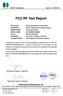 FCC RF Test Report. STANDARD : FCC Part 15 Subpart C CLASSIFICATION : (DTS) Digital Transmission System