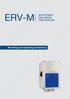 ERV-M ELECTRONIC FAN SPEED CONTROLLER. Mounting and operating instructions