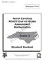 RELEASED. North Carolina READY End-of-Grade Assessment Mathematics. Grade 3. Student Booklet