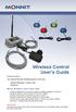 Wireless Control User s Guide. Inside the Box You should find the following items in the box: Monnit Wireless Control Unit Antenna