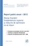 Raport public anual 2013 Starea finanțării învățământului superior și măsurile de optimizare ce se impun