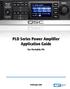 PLD Series Power Amplifier Application Guide