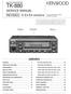 TK-880. SERVICE MANUAL REVISED E E3 E4 versions CONTENTS UHF FM TRANSCEIVER PLL/VCO (X XX) GENERAL... 2 OPERATING FEATURES...