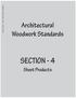 Architectural Woodwork Standards SECTION - 4 Sheet Products