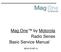 Mag One by Motorola Radio Series Basic Service Manual H01-A