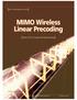 MIMO Wireless Linear Precoding