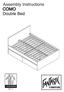 Assembly Instructions COMO Double Bed
